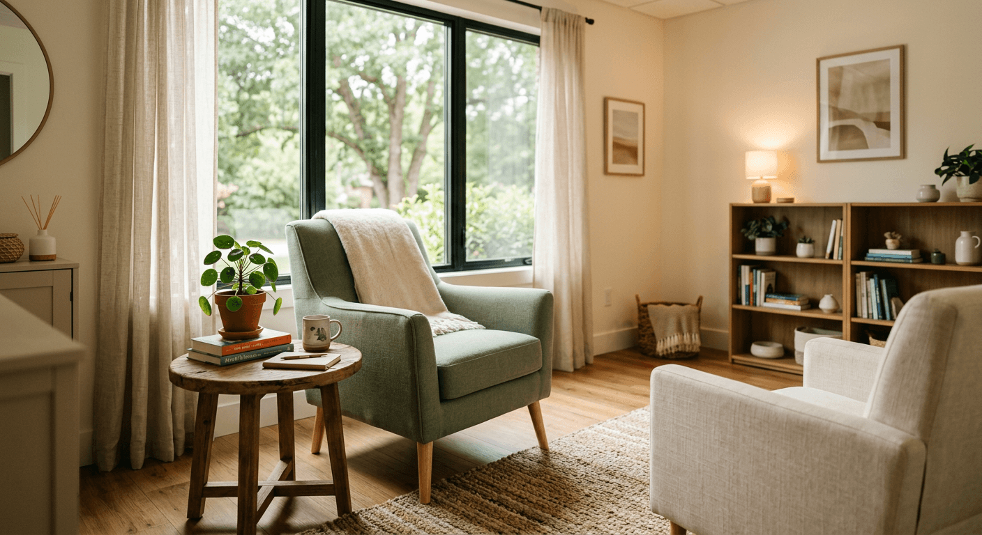 Interior acolhedor da Clínica Social em Condeixa-a-Nova